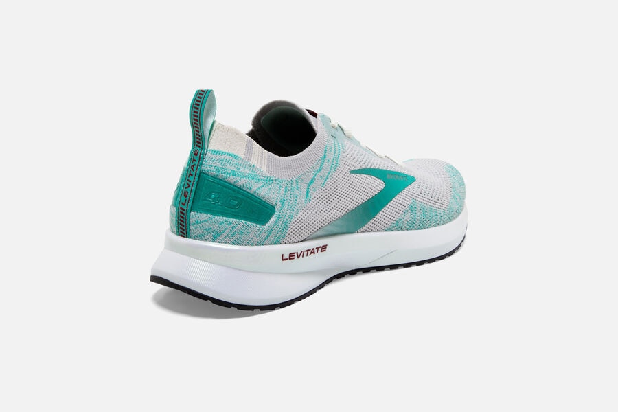 Brooks Levitate 4 Road Running Shoes Womens - Grey/Turquoise - ZARHP-0469